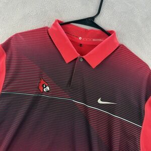Nike Tiger Woods Collection Polo Shirt Mens Medium Louisville Cardinals Golf